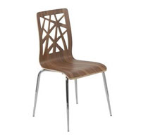 Stackable Dining Chair in Walnut Finish